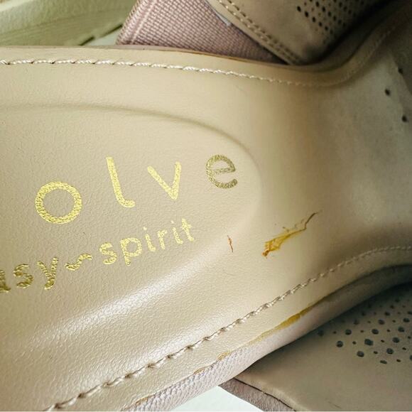 Evolve by Easy Spirit Womens Zooey Leather Wedge Heels Slide Sandal Pink Size 7M - Picture 8 of 11